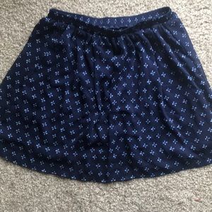 OLD NAVY BLUE FLORAL SKATER SKIRT